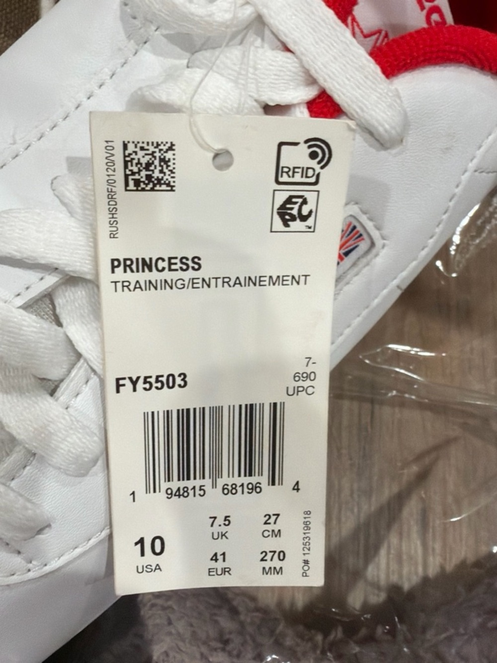 Reebok Princess Sneakers - White with Red Accents